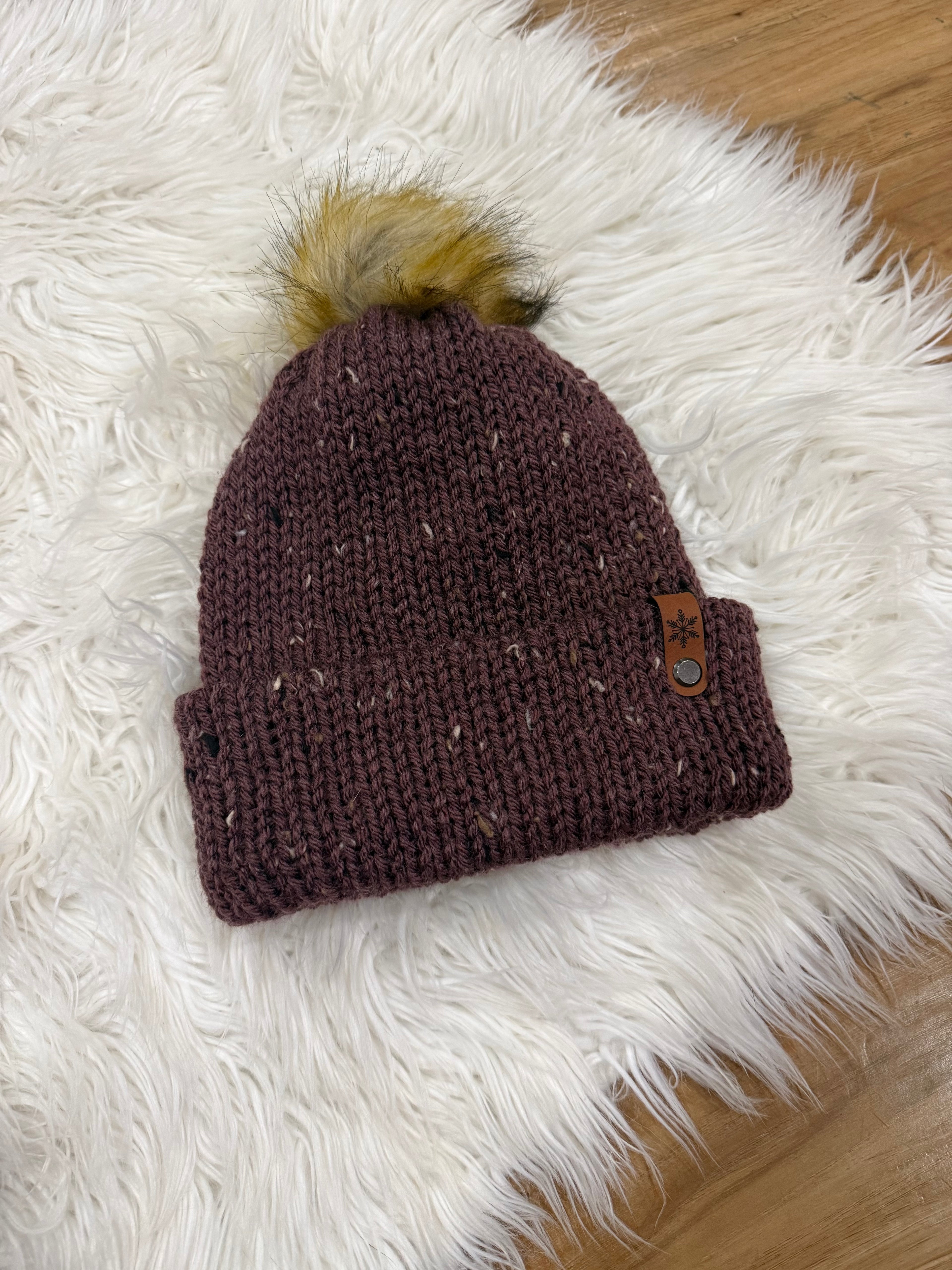 Maroon Speckled Beanie