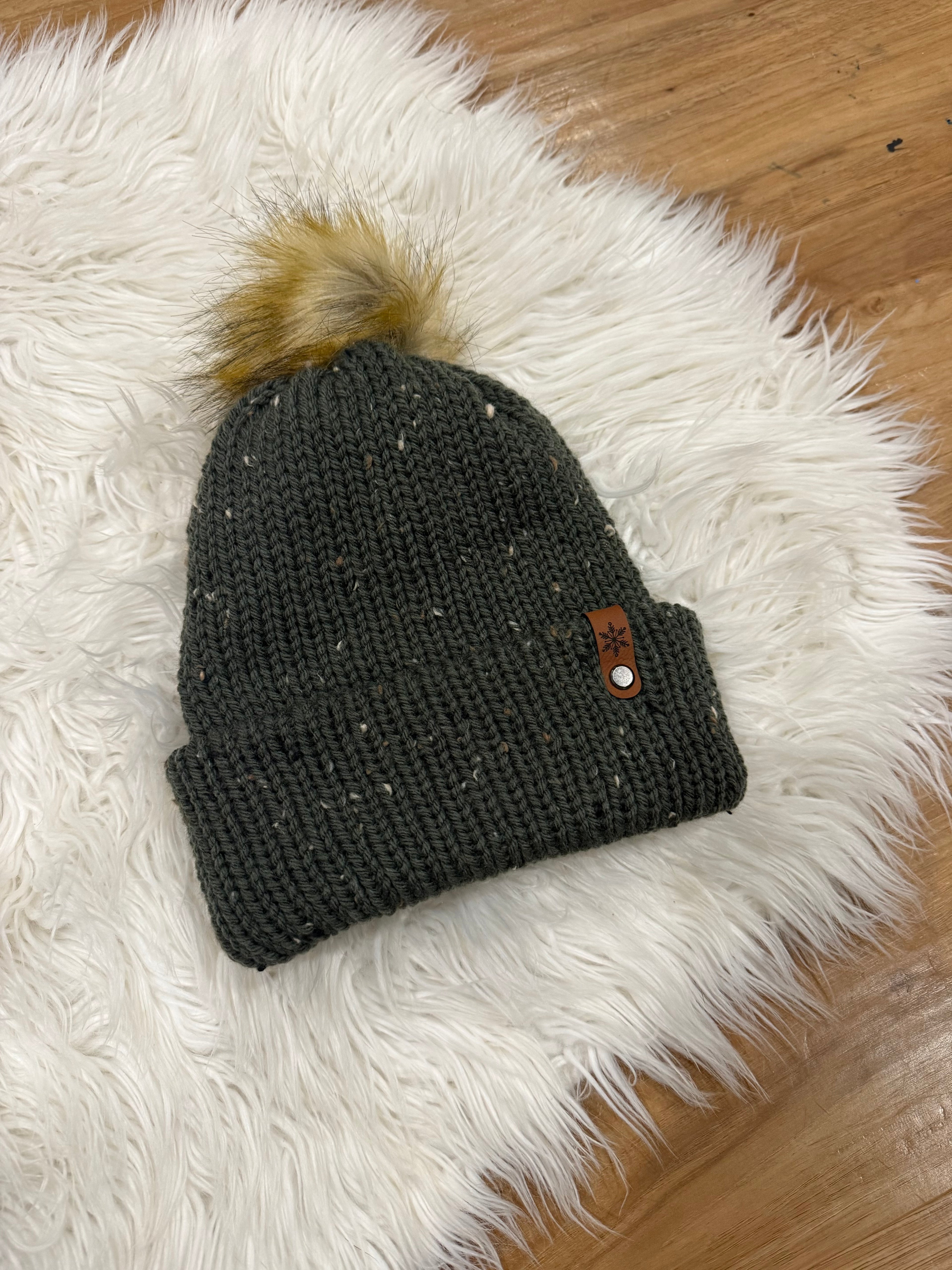 Olive Speckled Beanie