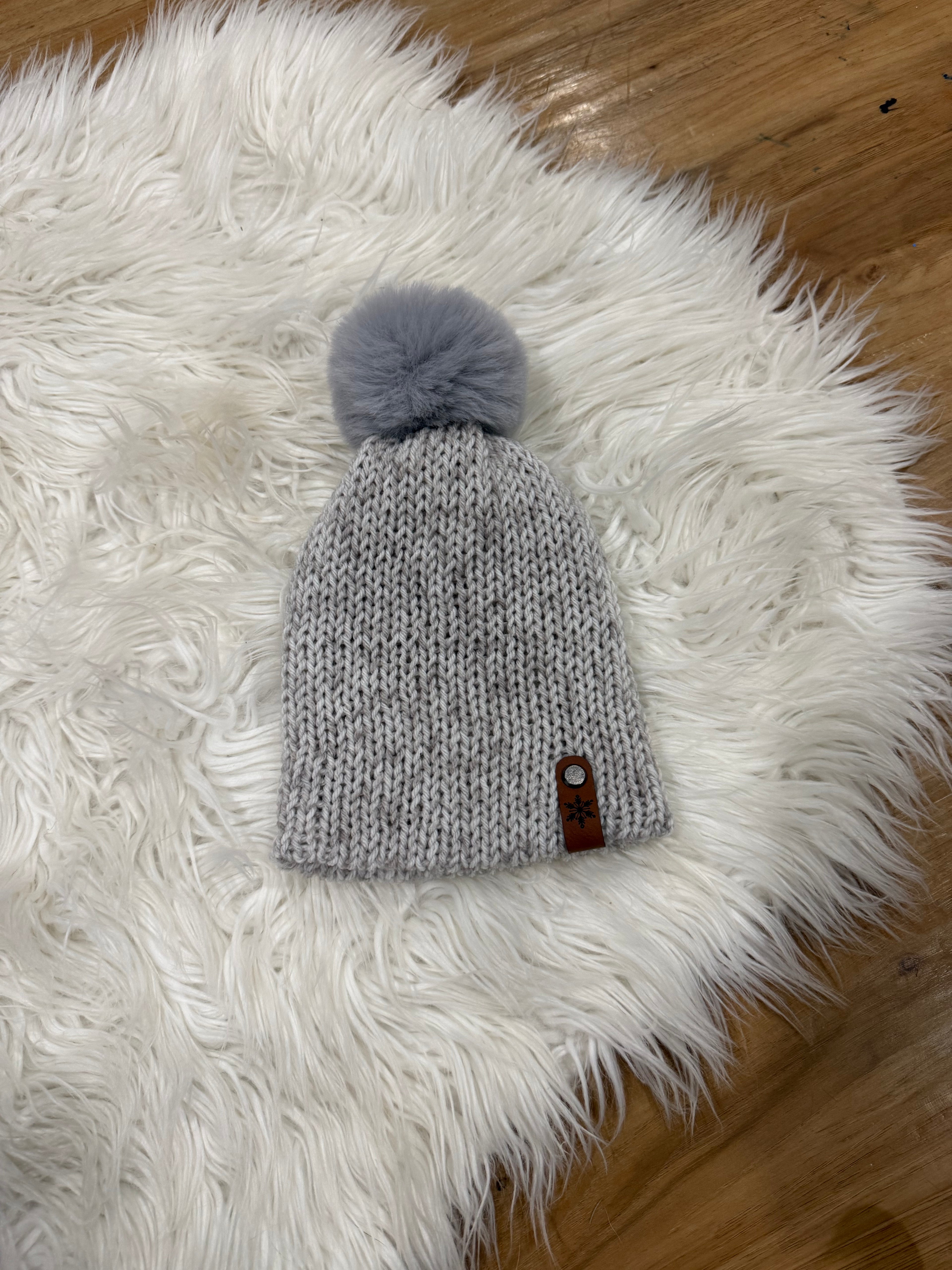 Gray Speckled Baby Beanie