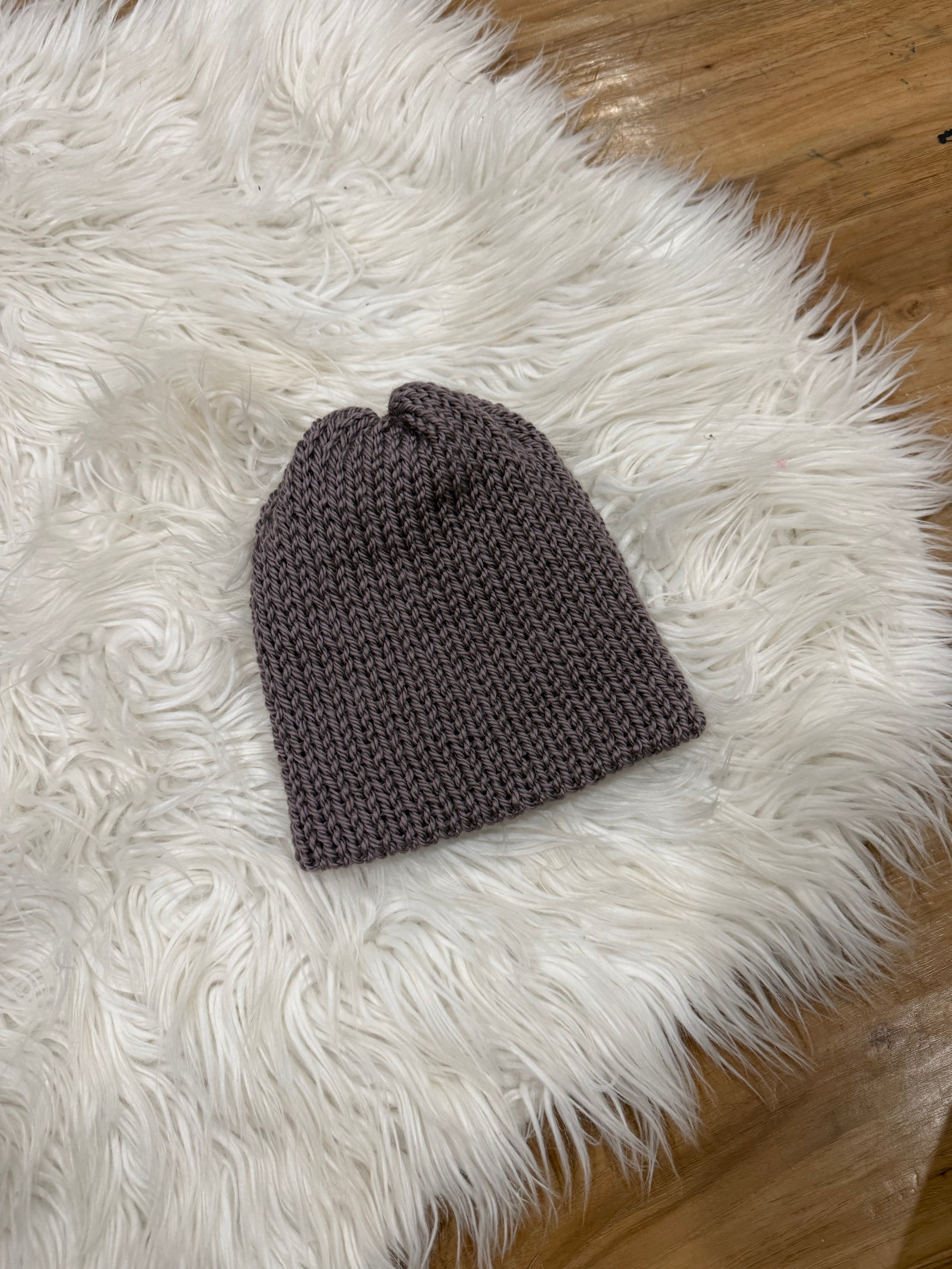 Purple Gray Baby Beanie